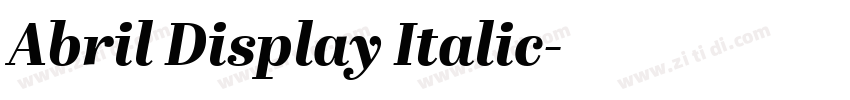 Abril Display Italic字体转换